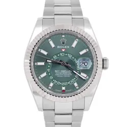 2024 NEW PAPERS ROLEX SKY-DWELLER MINT GREEN STAINLESS STEEL 42MM OYSTER 336934