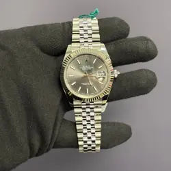 ROLEX DATEJUST 41MM RHODIUM DIAL WATCH 126334