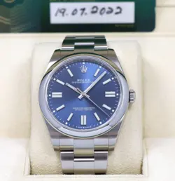 UNWORN 2022 ROLEX OYSTER PERPETUAL 124300 41MM BLUE DIAL BOX PAPERS