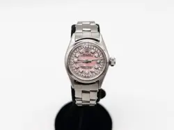 ESTATE $8000 ROLEX OYSTER PERPETUAL PINK MOP DIAMOND SS LADIES WATCH SERVICED