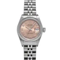 ROLEX 69174 DATEJUST PINK WOMEN WRISTWATCH WITH BOX & PAPER