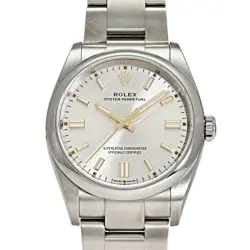 USED ROLEX OYSTER PERPETUAL 126000 SILVER MEN'S WATCH #311718