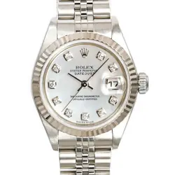 USED ROLEX DATEJUST 79174NG WHITE LADIES WATCH #32818