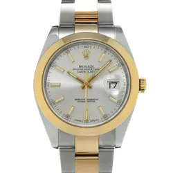 USED ROLEX DATEJUST 41 126303 SILVER CASE SIZE 41×41MM MEN'S WATCH #31118