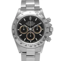 ROLEX 16520 COSMOGRAPH DAYTONA BROWN EYE BLACK MENS WRISTWATCH WITH BOX & PAPER
