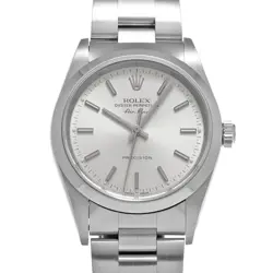 ROLEX 14000M AIR-KING SILVER MENS WRISTWATCH WITH BOX & PAPER