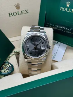 ROLEX DATEJUST 126334 SILVER OYSTER BRACELET WITH SILVER BEZEL