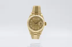 ROLEX LADY-DATEJUST 26 MM 69178 CHAMPAGNE DIAMOND DIAL 1995 WITH B&P