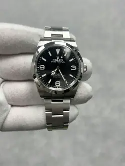 Rolex Explorer 214270 with Card 39mm 2018 Black Dial Stainless Steel Oyster Band