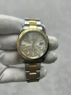 ROLEX DATEJUST 126333 SILVER DIAL TWO TONE STEEL YELLOW GOLD OYSTER BRACELET