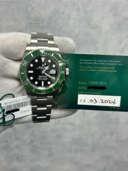 ROLEX SUBMARINER 126610LV WITH CARD 2024 STAINLESS STEEL OYSTER BAND