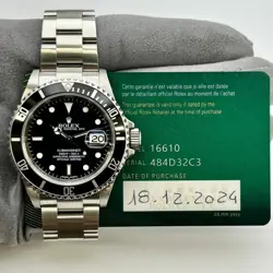 2024 ROLEX SUBMARINER DATE 16610, 40MM, STEEL, BLACK DIAL, BOX & PAPERS