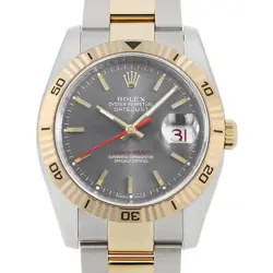 ROLEX TERNOGRAPH 116263 GRAY 3 ROW OYSTER BRACELET D NUMBER SECOND HAND MENS