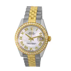 ROLEX STAINLESS STEEL & 18K YELLOW GOLD 31MM DATEJUST 178383 WARANTY MINTY