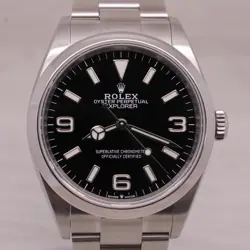 2023 ROLEX EXPLORER 124270 36MM STEEL AUTOMATIC MENS WATCH BOX & CARD OYSTER