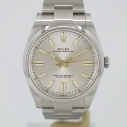 ROLEX OYSTER PERPETUAL 41 SILVER DIAL STAINLESS STEEL 124300