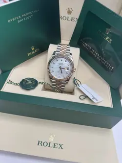 ROLEX 126331 DATEJUST 41 MOP DIAMOND DIAL STEEL AND 18K ROSE GOLD BOX PAPER 2022