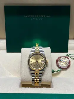 ROLEX 68273 DATEJUST 31MM STEEL YELLOW GOLD CHAMPAGNE INDEX DIAL JUBILEE-1999