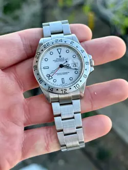 2003 ROLEX EXPLORER II 16570 WHITE W/ BOX & PAPERS