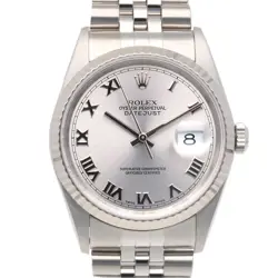 ROLEX DATEJUST WATCHES 16234 STAINLESS STEEL K18 WHITE GOLD P NUMBER USED