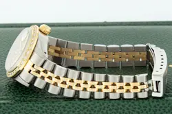 Rolex Lady DateJust Red Diamond Dial - Steel and 18k Gold Diamond Bezel Watch