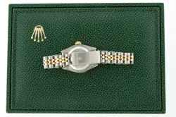 Rolex Lady DateJust Red Diamond Dial - Steel and 18k Gold Diamond Bezel Watch