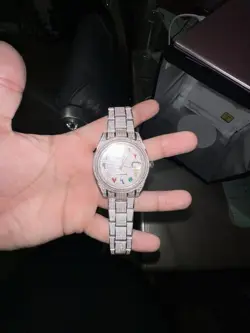 126303 ROLEX DATEJUST 41 MM RAINBOW ARABIC SCRIPT DIAL TWO TONE DIAMOND WATCH