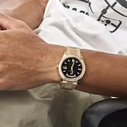 Rolex Day-Date 228398TBR Yellow Gold Onyx Baguette Diamond Dial Baguette Bezel