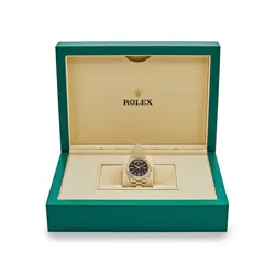Rolex Day-Date 228398TBR Yellow Gold Onyx Baguette Diamond Dial Baguette Bezel