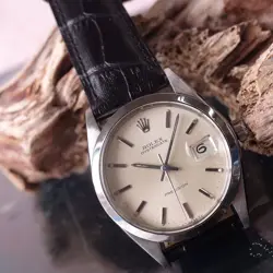 ROLEX 6694 OYSTER DATE PRECISION 1969 PENCIL NEEDLE SS NEW LEATHER BELT MEN