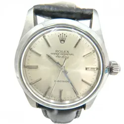 ROLEX WATCH MEN AIR KING 5500 PRECISION SILVER DIAL SS ROLEX 6694 AUTOMATIC