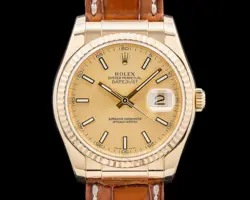 ROLEX DATEJUST 116138 18K YELLOW GOLD CHAMPAGNE DIAL