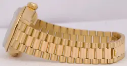 LADIES ROLEX DATEJUST PRESIDENT 26MM CHAMPAGNE DIAMOND 18K GOLD 69178 WATCH