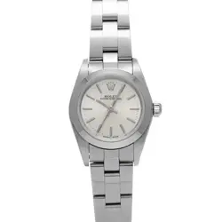ROLEX OYSTER PERPETUAL 76080 SILVER LADIES WATCH