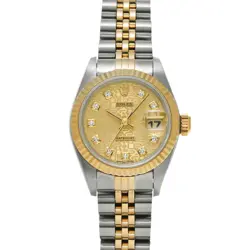 ROLEX DATEJUST 69173G CHAMPAGNE DIAMOND LADIES WATCH
