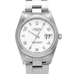 ROLEX OYSTER PERPETUAL DATE 15200 WHITE MEN'S WATCH
