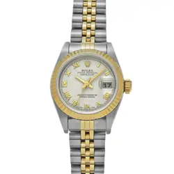 ROLEX DATEJUST 69173 IVORY PYRAMID WOMEN'S WATCH