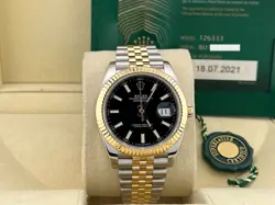ROLEX DATEJUST 41 126333 BLACK DIAL 18K YELLOW GOLD STAINLESS BOX PAPER 2021