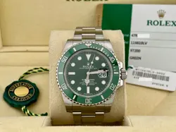 ROLEX SUBMARINER 116610LV HULK GREEN CERAMIC STAINLESS BOX PAPER 2016