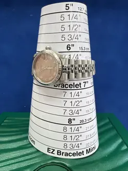 Rolex DateJust 68274 Pink Dial Roman Roman Numerals Rolex Box 31mm Jubilee Flutd
