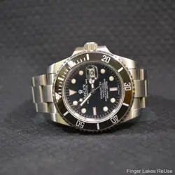 ROLEX SUBMARINER DATE STAINLESS STEEL WATCH 16610