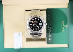 2021 ROLEX EXPLORER II 226570 BLACK DIAL SS OYSTER WITH PAPERS 42MM