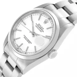 Rolex Datejust 36 White Dial Steel Mens Watch 16200