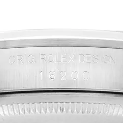Rolex Datejust 36 White Dial Steel Mens Watch 16200