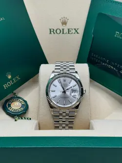 ROLEX DATEJUST 36 NEW 2025 SILVER INDEX DIAL STAINLESS STEEL JUBILEE BRACELET