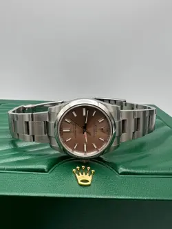 Rolex Oyster Perpetual 34mm 124200 Pink Dial Box Papers