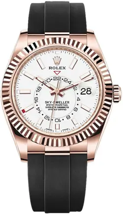 ROLEX SKY-DWELLER ROSE GOLD 326235 INTENSE WHITE, OYSTERFLEX