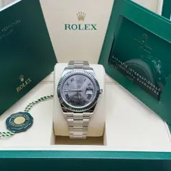 ROLEX DATEJUST 41 NEW 2025 WIMBLEDON ROMAN DIAL STAINLESS STEEL FLUTED OYSTER