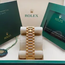Rolex Day-Date 40 NEW 2025 Black Dial 18k Yellow Gold Fluted Bezel President