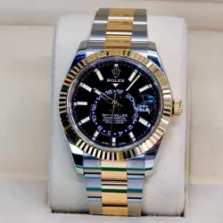 ROLEX SKY-DWELLER 326933 GOLD AND SILVER OYSTER BRACELET WITH GOLD BEZEL 2023